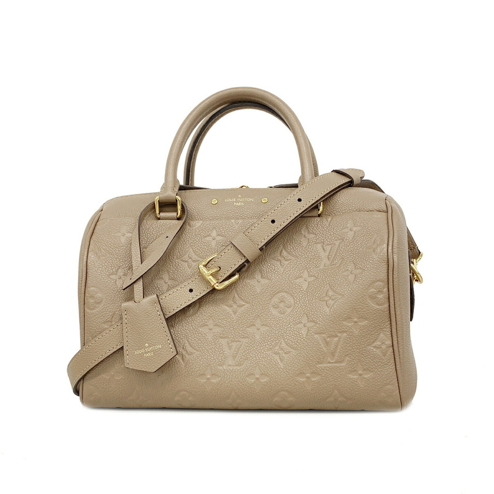 Louis Vuitton Monogram Empreinte Speedy Bandoulière 25 Handbag M44068 Taupe G...